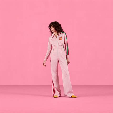 gucci adidas jumpsuit pink